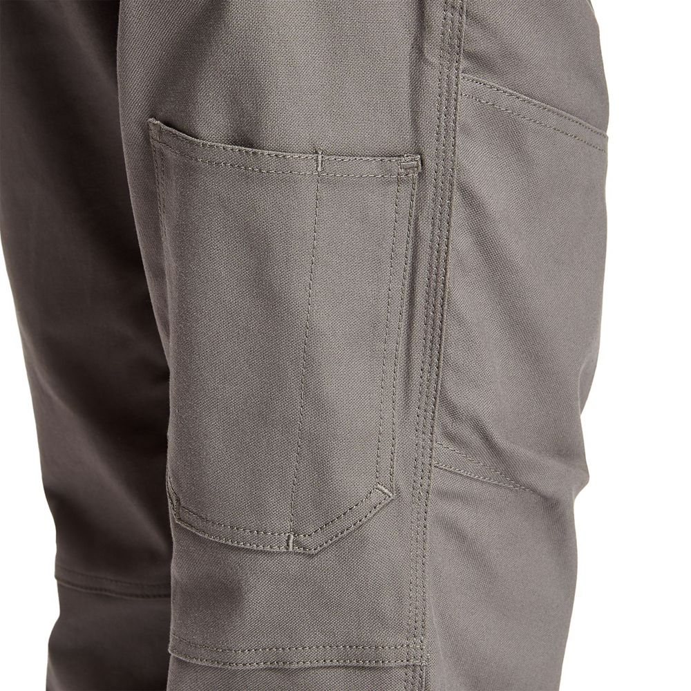 Pantalones Timberland Argentina Hombre - Pro® Gridflex Lona Work - Gris Oscuro - HGCEPF-659